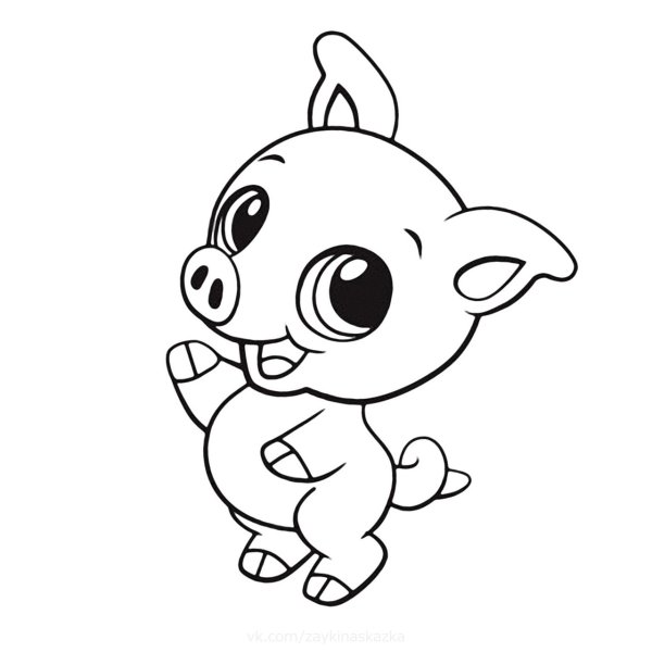 Раскраски маленькие зверята