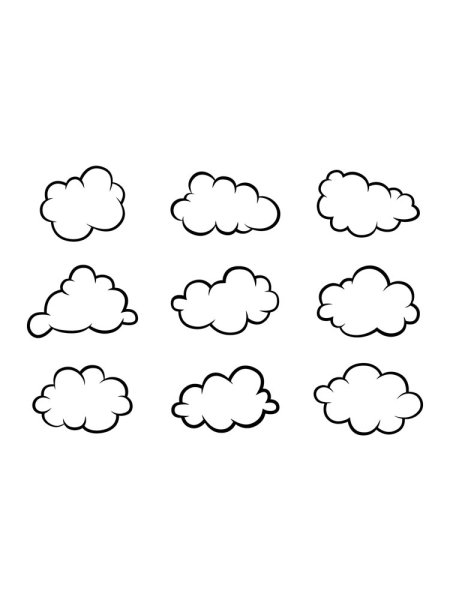 Облако раскраска