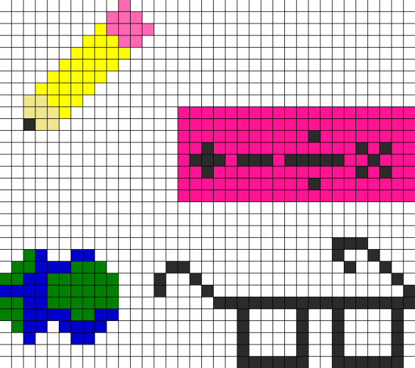 Рисунокв пол клеточкам