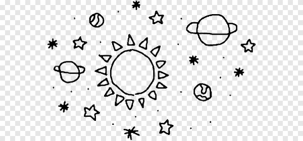 Маленькие рисуночки для срисовки космос
