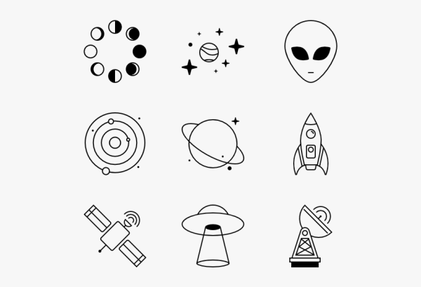 Тату НЛО эскиз