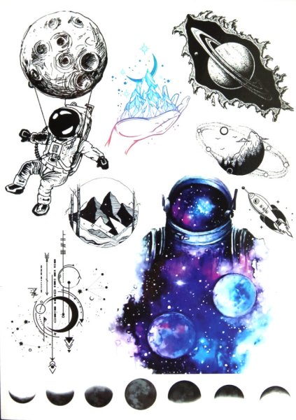 Тату космос эскизы