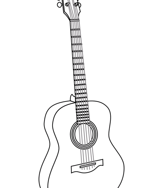 Гитара картинка для печати