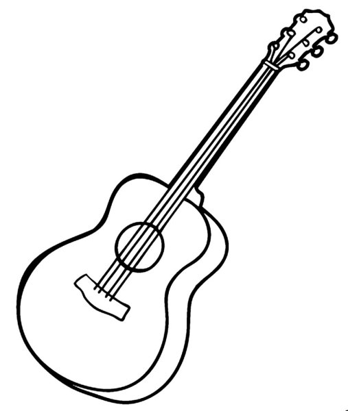 Гитара для раскрашивания детям
