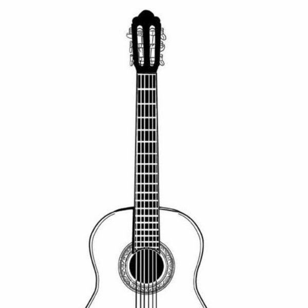 Акустическая гитара эскиз
