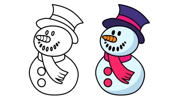 Снеговик для печати