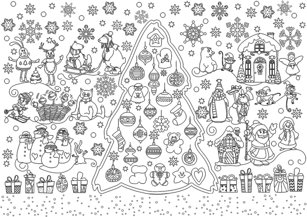 Маленькие рисунки на новый год