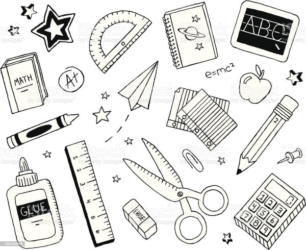 Школьные принадлежности для распечатки