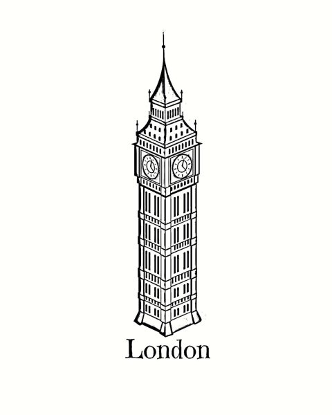 Биг Бен распечатка