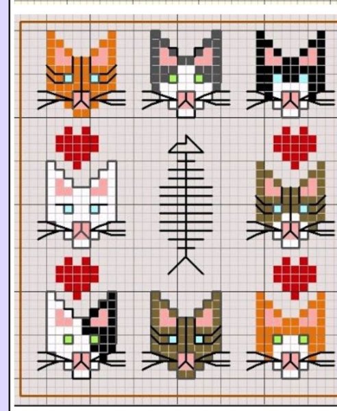 Схема для вышивки крестиком для начинающих маленькие для детей