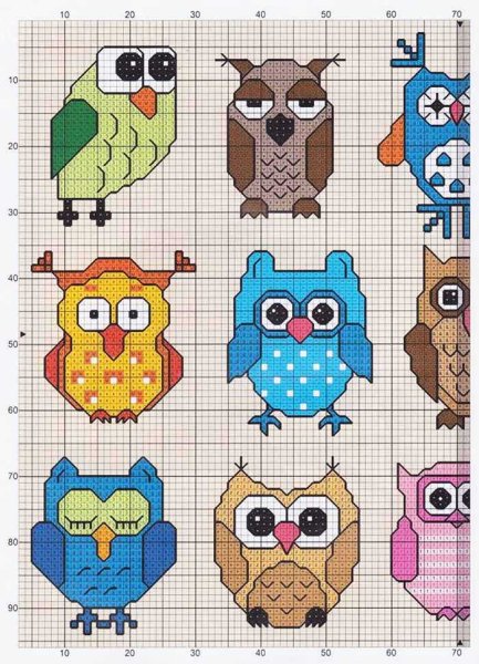 Простые схемы вышивки крестом