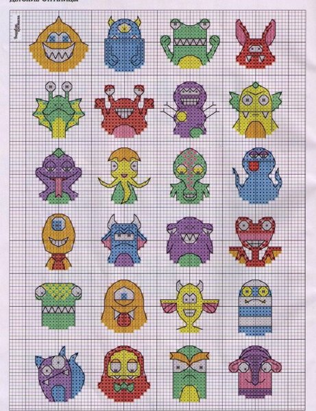 Простые схемы вышивки крестом