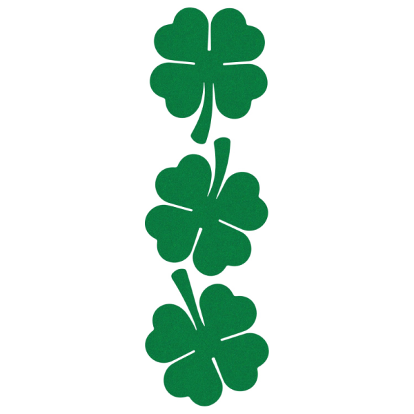 Клевер четырехлистник черно белый