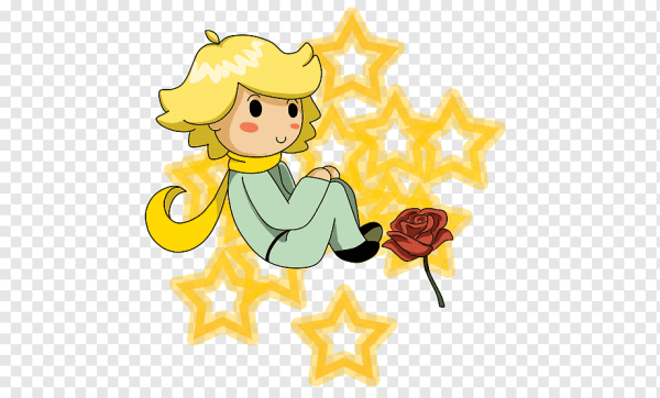 Маленький принц на прозрачном фоне