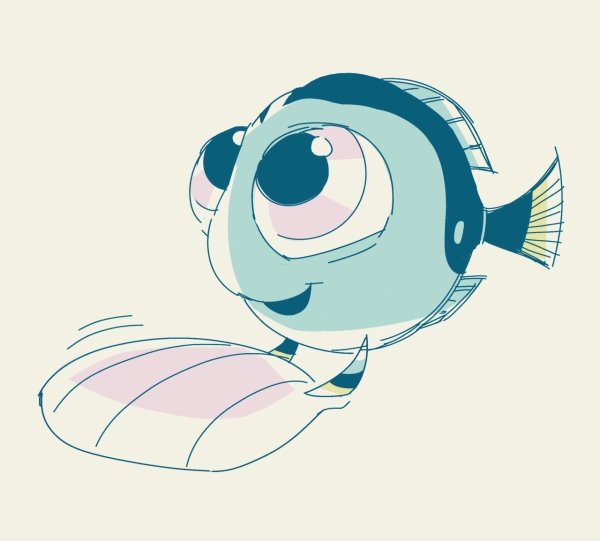 Рыбка дори арт