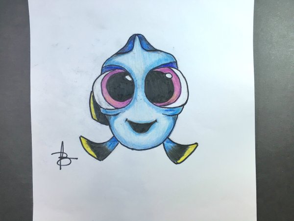 Рыбка дори для срисовки