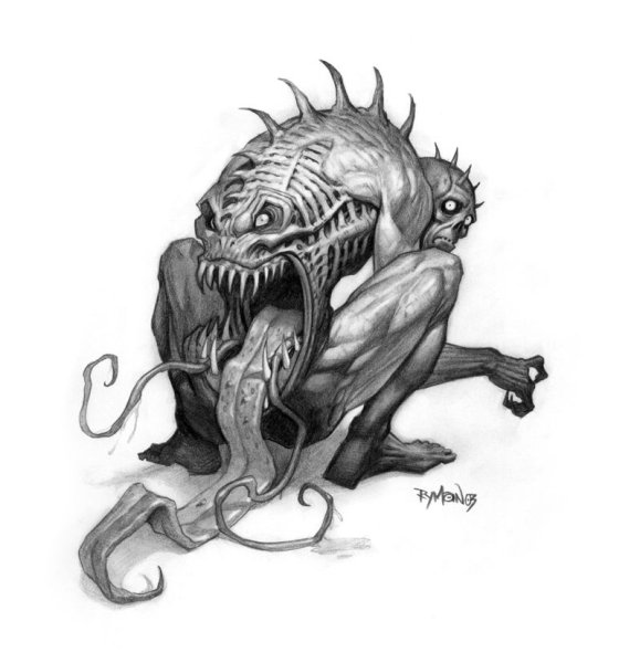Скетчи существ страшных