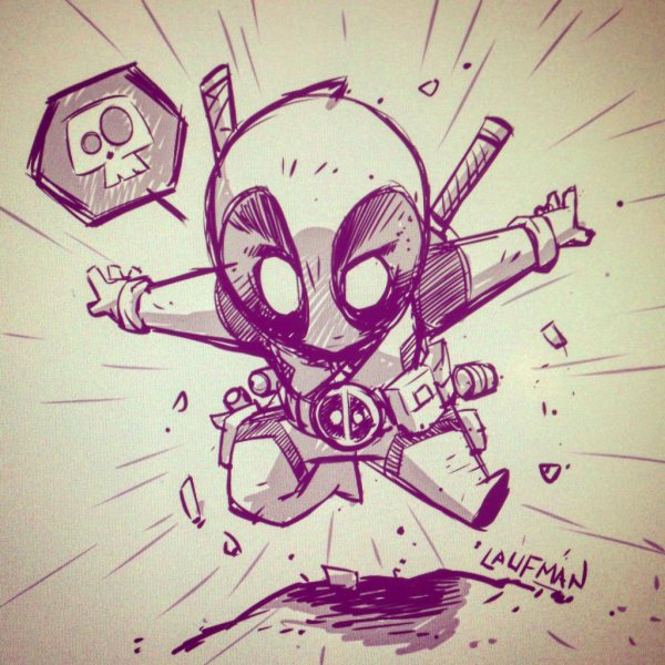 Рисунки Дэдпула для срисовки