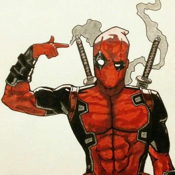 Дэдпул для срисовки