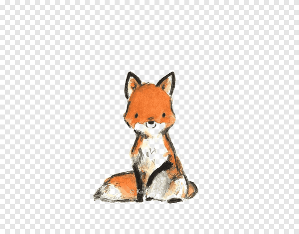 Рисунки маленьких лисят