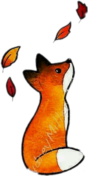 Лисята для срисовки легкие