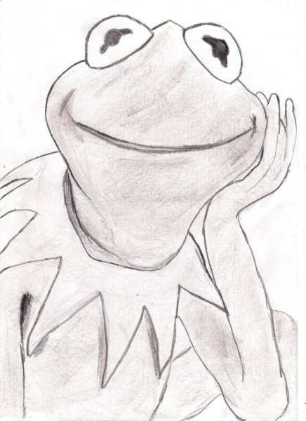 Раскраска Кермит лягушка