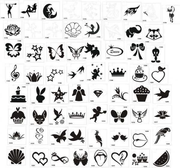 Маленькие черные тату