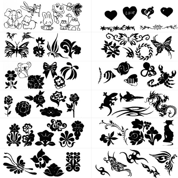 Тату на одном листе