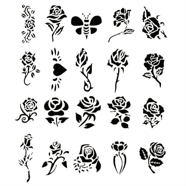 Трафареты для тату маленькие