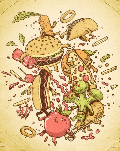 Нарисованная еда