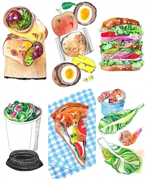 Бургер для срисовки