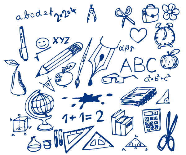 Рисунки в школьных тетрадках