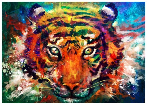 Цветной картина по номерам "Лев-индеец" 30х40 см