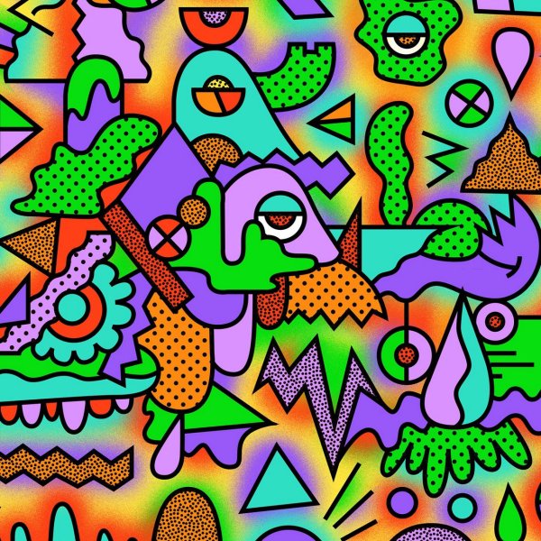 Разноцветный волк