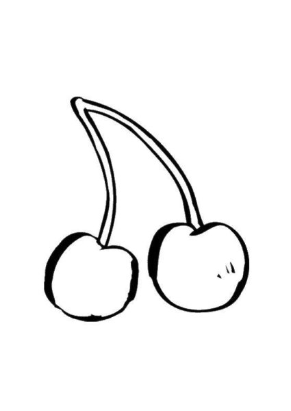 Вишня для раскрашивания