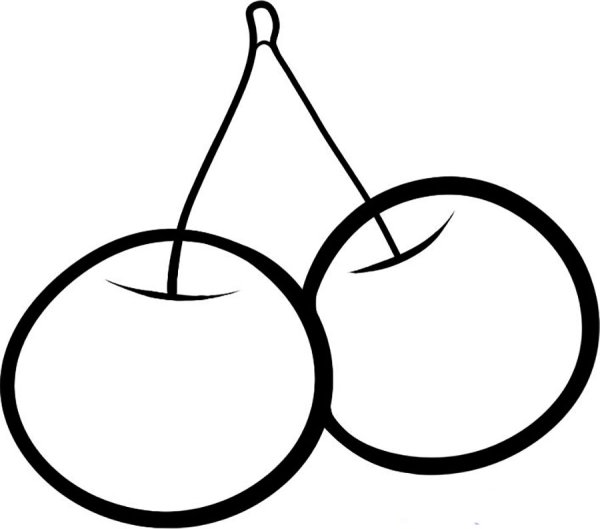 Вишня раскраска