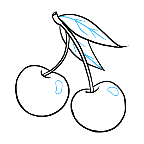 Вишня раскраска для детей