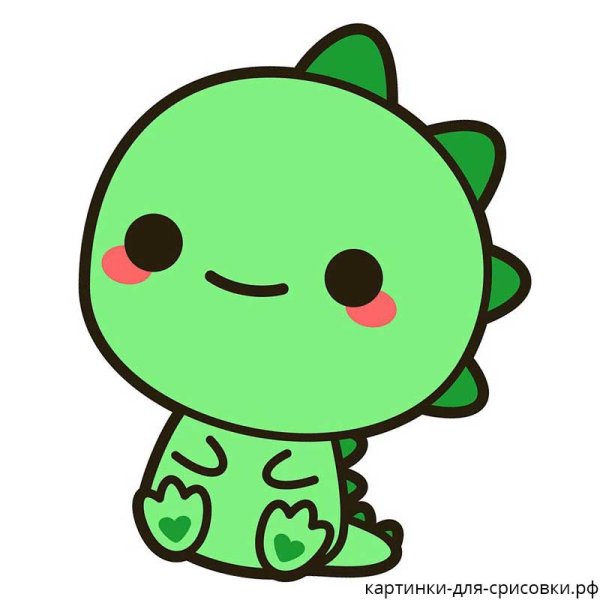 Милый зеленый Динозаврик