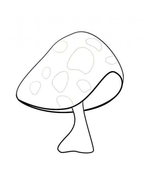 Гриб мухомор раскраска