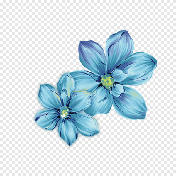 Векторные голубые цветы