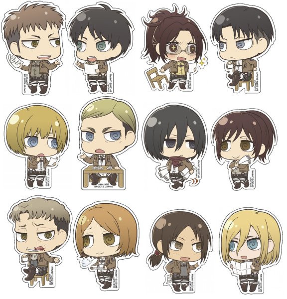 Аниме атака титанов Chibi