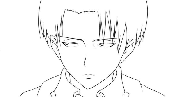 Раскраски аниме атака титанов Леви