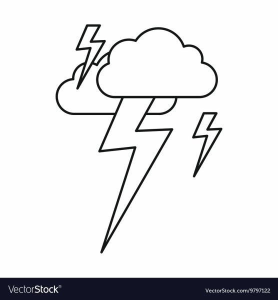 Молния трафарет