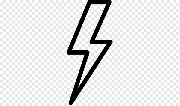 Молния трафарет для тату