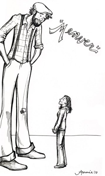 Высокий мужчина рисунок