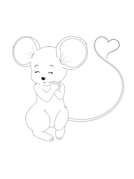 Рисунок мышки для срисовки