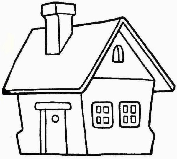 Детская раскраска дом