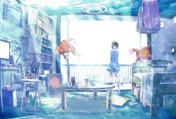 Аниме комната девушки