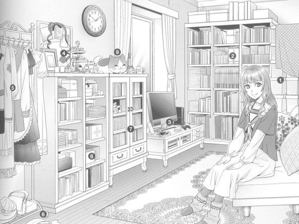 Комната в розово голубых тонах