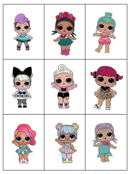 Раскраска ЛОЛ много и маленьких